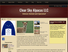 Tablet Screenshot of clearskyalpacas.com